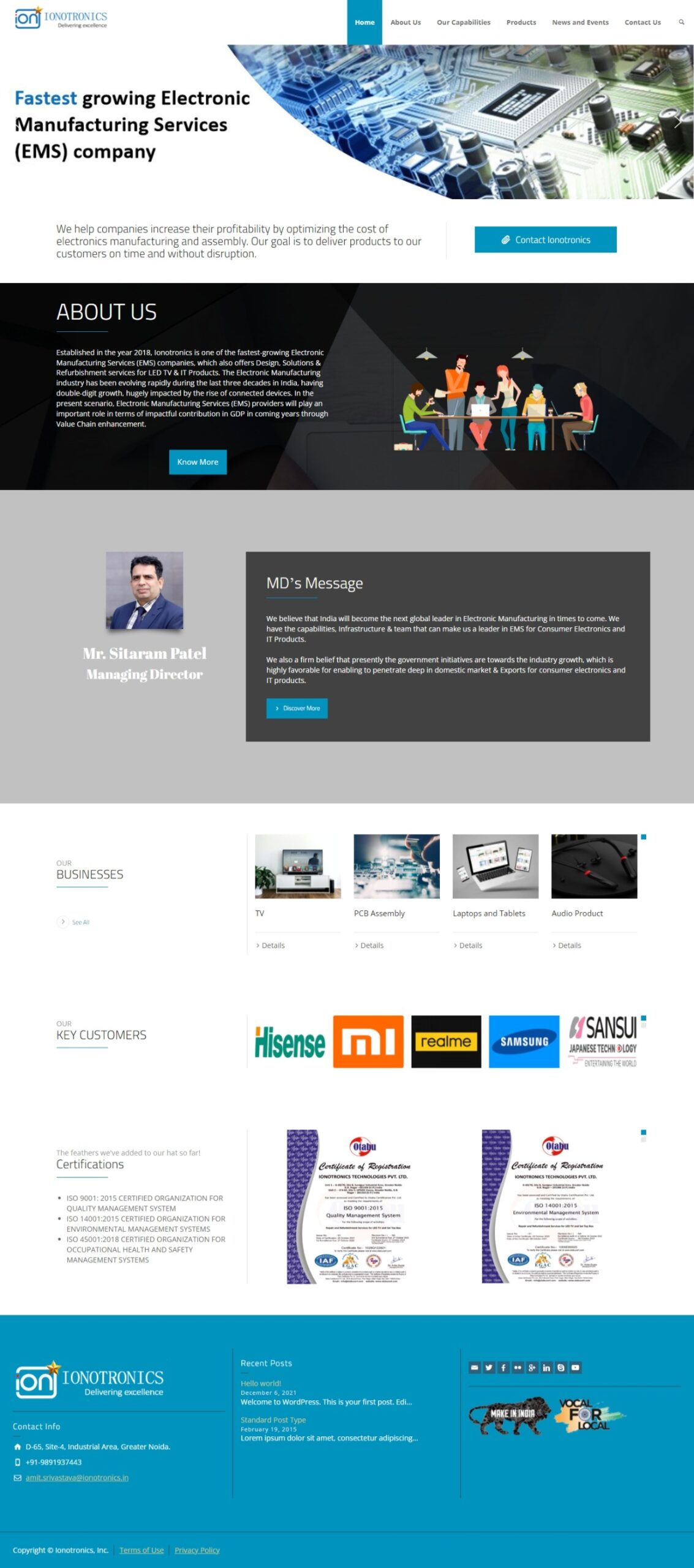 Ionotronics full page screenshot